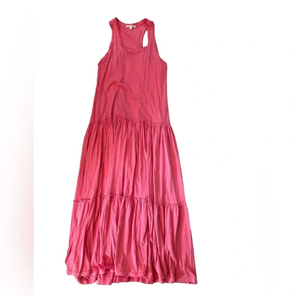 Sundry Tiered pink casual and comfy midi dress from Anthropologie size xs - Picture 2 of 4